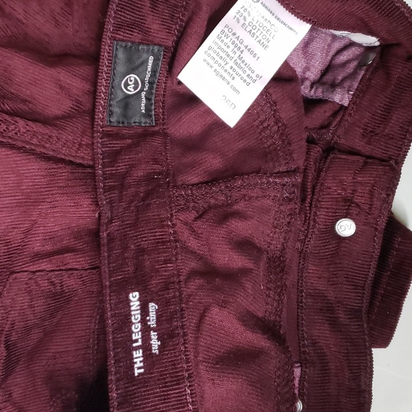 AG Adriano Goldschmied The Legging Low Rise Skinny Corduroy Jeans Size 26 Y2K - Picture 9 of 16
